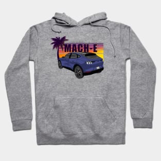 Sunset Mach-E in Infinite Blue Hoodie